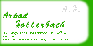 arpad hollerbach business card